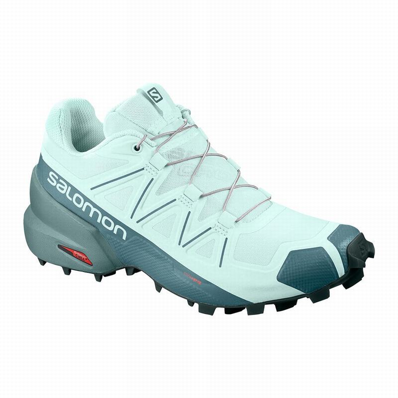 Chaussures De Trail Running Salomon Femme Turquoise / Vert - Salomon SPEEDCROSS 5 - France (8792-XUK